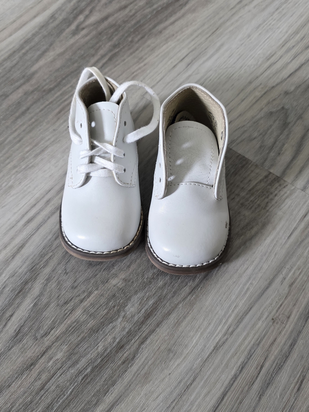 FootMates Todd 7790 White Leather Walking/Dress Shoes Toddler Size 3.5 Wide
